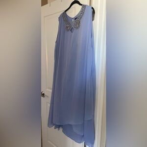 Women’s sleeveless beaded neck midi dress